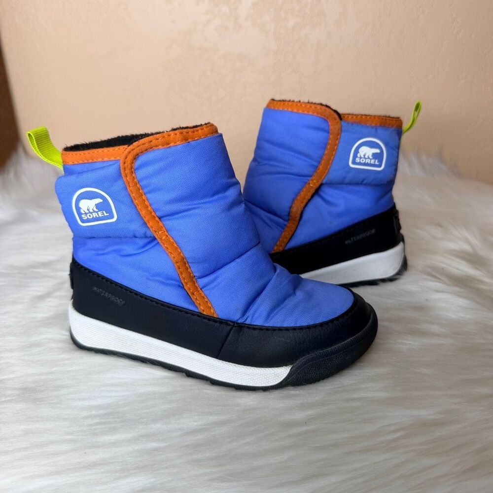 SOREL Children's Whitney ll Plus Waterproof Bootie Harbor Blue Jet Size 10
